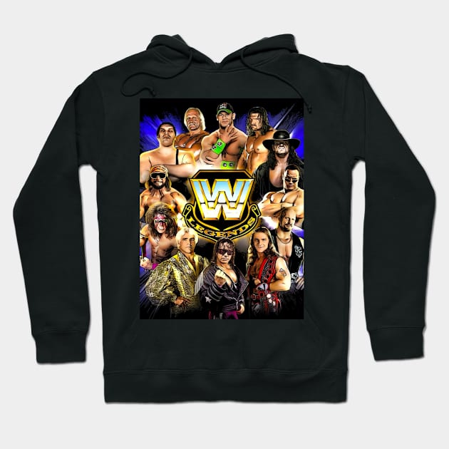 90s legends wrestlers Hoodie by SAN ART STUDIO 